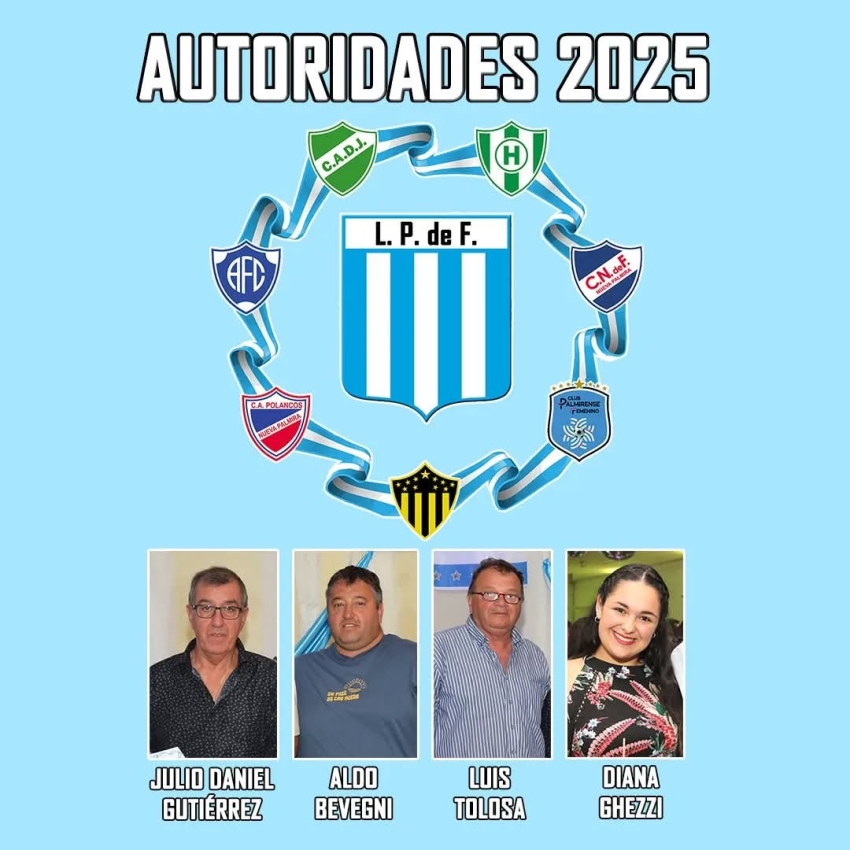 Autoridades 2025 para la Liga Palmirense de Fútbol