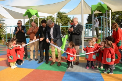 Se inauguraron obras en el Parque Lineal AFE
