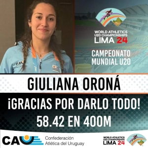 Atletas Uruguayos en el Mundial de Atletismo U20