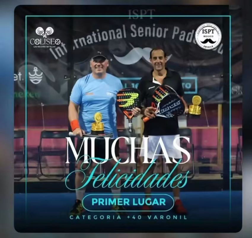 Carmelitano Campeón de Pádel en México