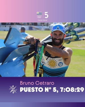 Bruno Cetraro finalizó quinto en la Semifinal &quot;A&quot; del Remo Individual