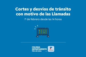 Colonia: Cortes y desvíos en el tránsito por Desfile de Llamadas