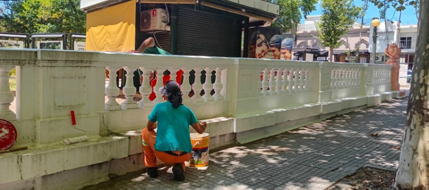 Comenzó pintado en “Plaza 25 de Agosto”